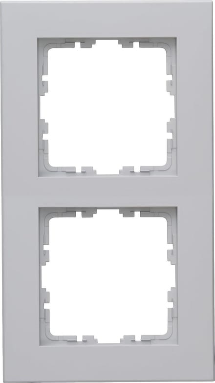 Afdekraam 2-voudig - Wandplaat Frame - Stopcontact Afwerking - Mat Geverfd - 55 x 55 mm - Grijs