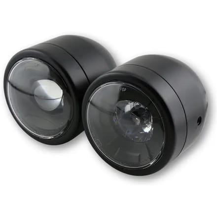 Opzij gemonteerde motorfiets LED-koplamp Shinyo Twin