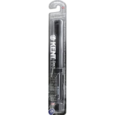 Kent, brosse à dents ultra douce, noire, 1 brosse à dents gray