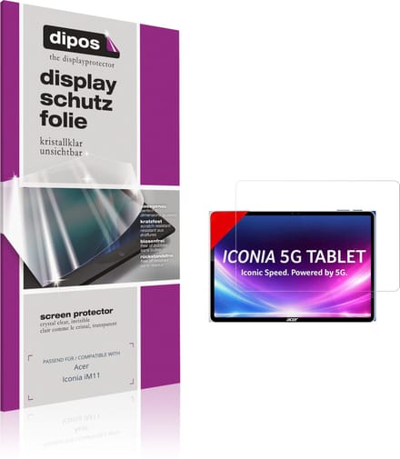 dipos – 2x Beschermfolie geschikt voor Acer Iconia iM11 | Krasbestendige & heldere Screenprotector Ultra-Thin