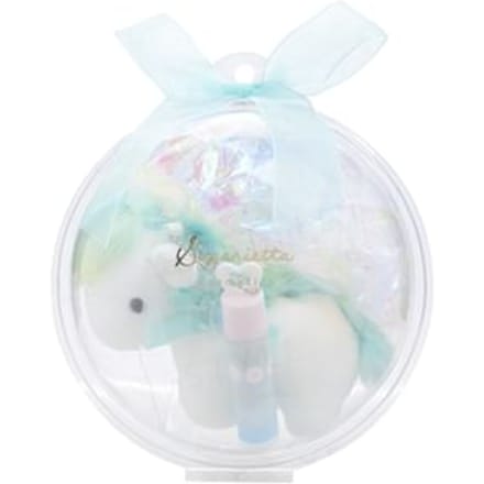 SHOBIDO - Unicorn Lip Balm with Mint Blue Plush Keychain 1 set