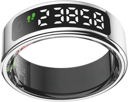 NOLATR Smart Ring ELITE VUE Silver - Size 9