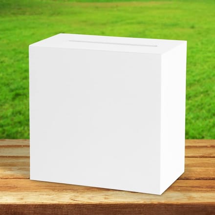 Grote Witte Houten Geschenkdoos voor Kaarten en Gedenkobjecten