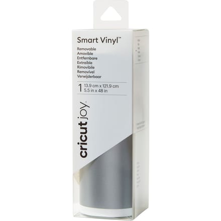 Cricut Joy zelfklevende vinyl folie - mat "Smart Vinyl - Removable", 13,9 x 121,9 cm - Silver