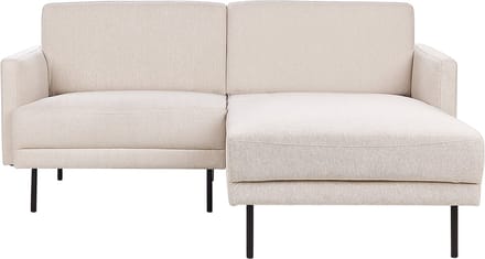 BREDA - Hoekbank - Lichtbeige - Linkszijdig - Polyester