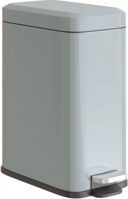 HOMCOM-Mülleimer-Eisen-29,2L x 14B x 32H cm-Grau