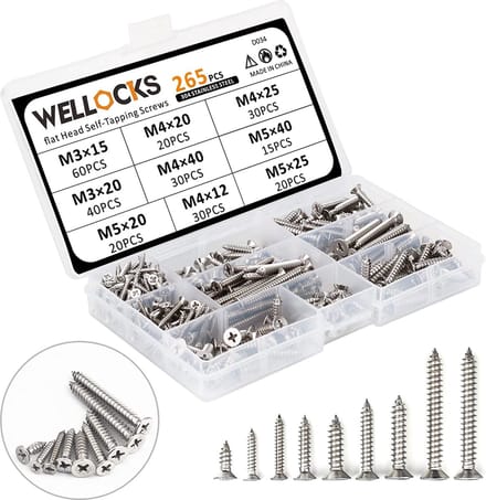 schroeven - zelftappende schroeven-assortimentset 265pcs