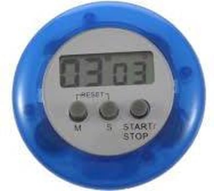 Digitale Ronde LCD Eierwekker / Kookwekker Blauw