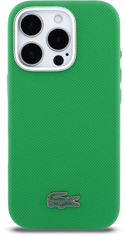 Lacoste Back Cover Case - iPhone 16 Pro Max - Estragon Green - MagSafe-compatibel - Metalen Randen