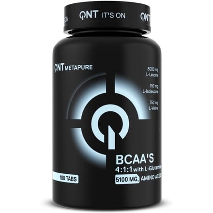 QNT BCAA 4:1:1 + L-Glutamine (180 Tabs) Unflavored - Aminozuren - BCAA