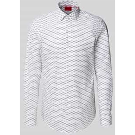 Slim fit zakelijk overhemd met kentkraag