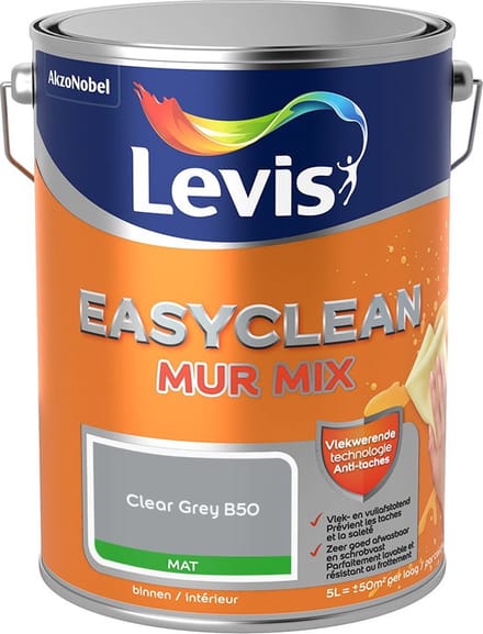 Levis - Easyclean Mur Mat Mix - Clear Grey B50 - Mengverf - 5 L