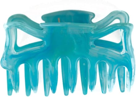 Grote haarklauw 9 cm groenblauw transparant
