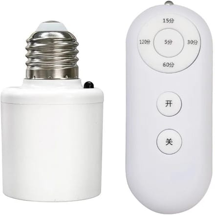Nieuwe E27 Led Lampvoet met Draadloze Afstandsbediening Slimme Timer AC85-265V Lampfitting Socket Adapter Converter Instelbaar 2PCS ucla gouden kleur