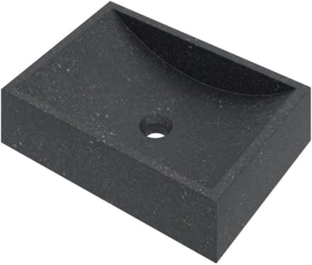 Basic Line Opbouw Waskom - 50x35x12 cm - Rechthoek - Hardsteen