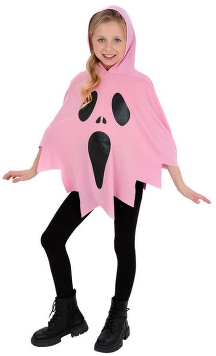 Roze Scream Poncho Kind Meisje