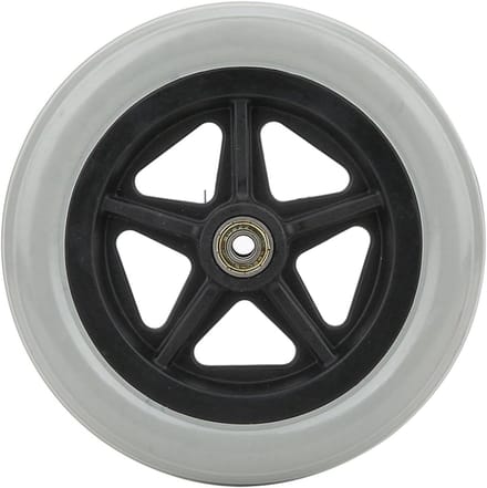 Voorwiel - Loopstoel wiel - Mobiliteitshulpmiddel - Duurzaam rubber - 7 inch - Grijs