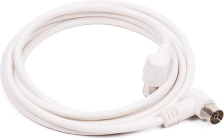 Benson Coax kabel - haakse stekkers - flexibel - 1.5 meter - wit