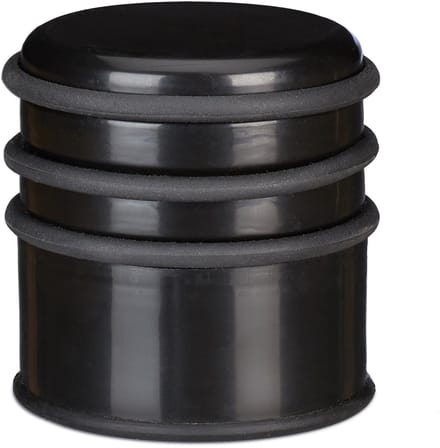 10x deurstop - deurstopper - rubberen ring - deurbuffer zwaar - kunststof zwart