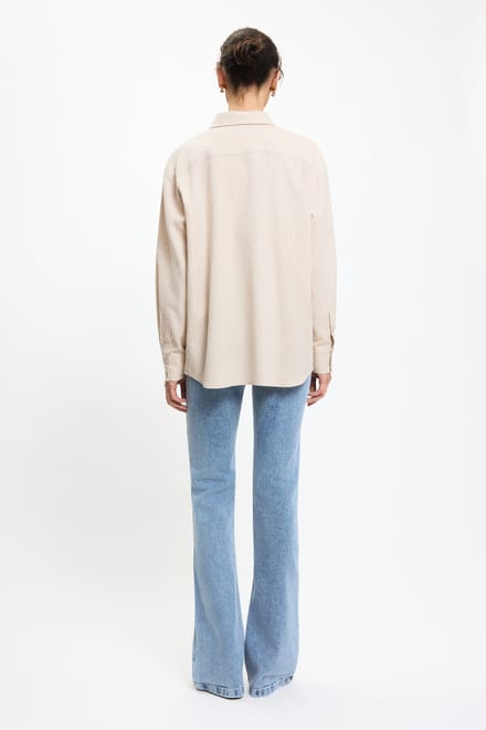 BENU Beige linnen blouse