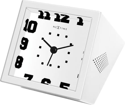 NeXtime Square - Tafelklok - Kunststof - Wit