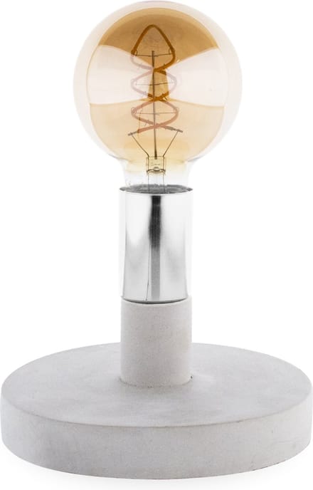 Groenovatie Tafellamp Beton - E27 Fitting - Grijs/Chroom - ⌀18x24cm