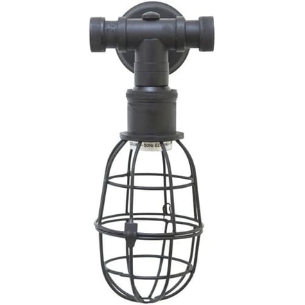KS Verlichting Messing Wandlamp Sandford Antiek Zwart