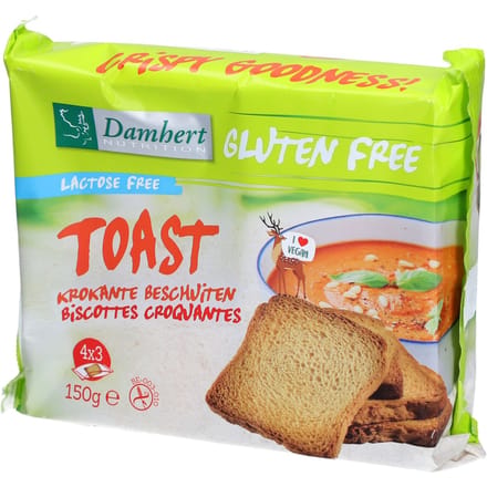 Damhert Gluten Free Toast Lactose 150 Overige