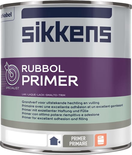 Sikkens Rubbol Primer Wit - 1 liter op kleur- Grondverf - Dekkend - Buiten - Mat -