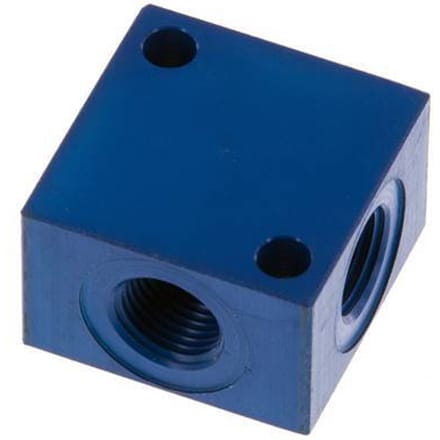 4-weg luchtverdeler G1/8'' Aluminium 16 bar (224.8 psi)
