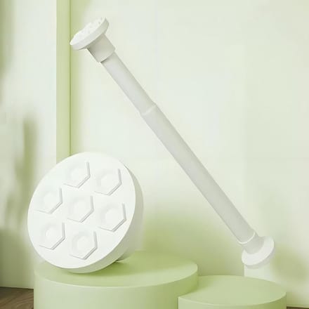 Verstelbare Spanstang - Gordijnroede - Raamdecoratie - Geen Boor Installatie - 60-250 cm - Wit