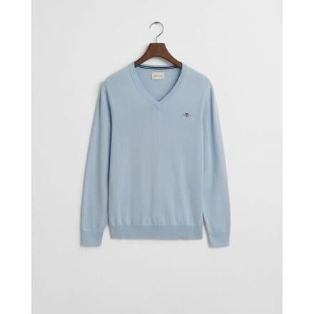 Gant Pullover V-Hals Lichtblauw - Maat M - Heren - Pullovers