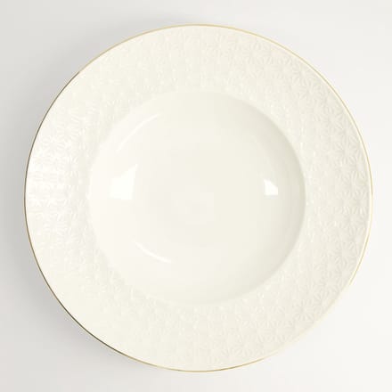 Tokyo Design Studio - Nippon White Gold Rim Diepbord - Sterren - Wit/Goud - 30 cm - 500 ml