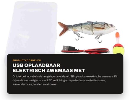 Dailygoods - USB Oplaadbaar Elektrisch Zwemaas met LED Licht