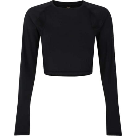 Umbro Dames/Dames Bodycon Raglan Training Crop Top met lange mouwen (Zwart)