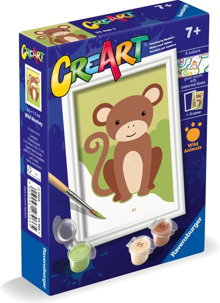Ravensburger - CreArt - Wild Monkey - Schilderen op Nummer - Vanaf 7 jaar