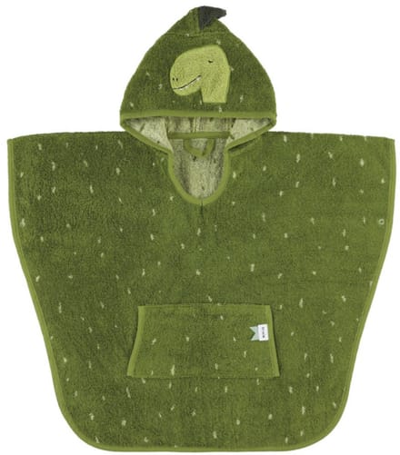 Trixie poncho Mr. Dino – Peuter – Biologisch katoen - Groen