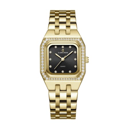 CK Bella – Gold with Black Square Dial - ClaudiaKoch Watches CK 4059