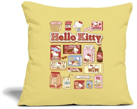 Hello Kitty Snack Collage Sierkussenhoes, 45 x 45 cm