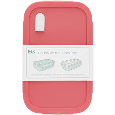 Dubbele wand lunchtrommel met scheidingswand Rex London
