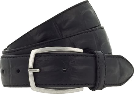Vanzetti Leren Riem 35mm Leather Belt W80 Black Zwart