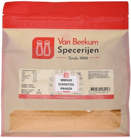 Van Beekum Specerijen - Wiener Schnitzel Paneer - 1 KG (hersluitbare stazak)