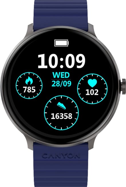 Canyon Jacky Serie - Smartwatch - Niebiesko/Żółty - Sensoren - 25 Sportmodi