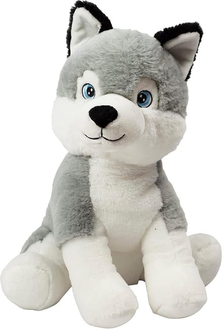 Deurstopper ca. 30 cm - 1 kg - Husky figuur met pluche vacht