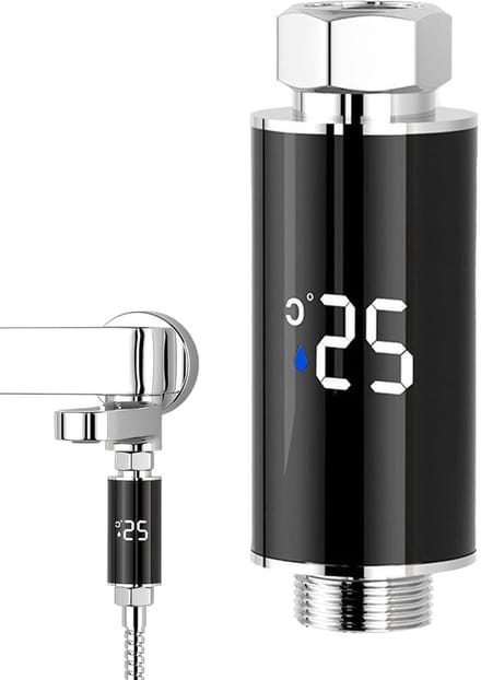 Douche Thermometer - Water Temperatuur Meter - Veilig Baden - Helder LED Display - 10 Centimeter - Zilver