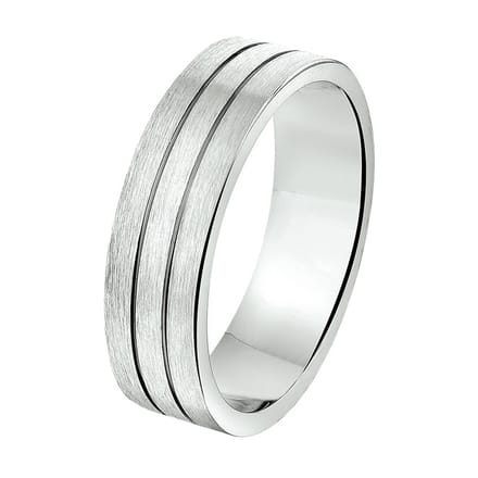 Gerhodineerd Zilver Ring A207 - 6 Mm Zonder Cz 1315235