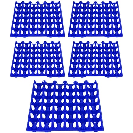 5 stuks plastic eierdozen met 30 cellen, houder voor opslag, transport, thuis, boerderij blauw
