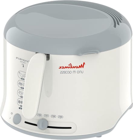 Friteuse - Keukenapparaat - Lekkere snacks - Inklapbare handgreep - 1 kg capaciteit - Wit/grijs