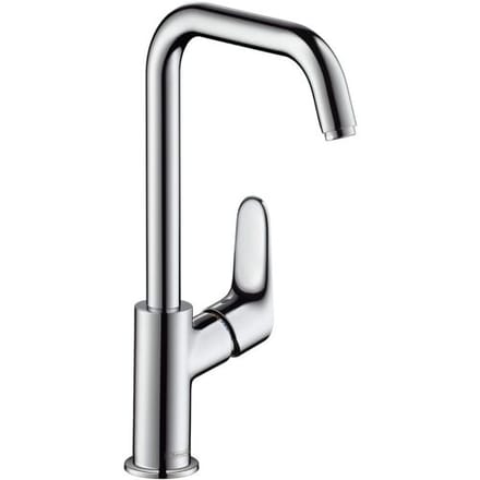 hansgrohe Focus - Wastafelmengkraan - Ééngreeps bediening - Met trekwaste - 240mm - Draaibare uitloop - Chroom