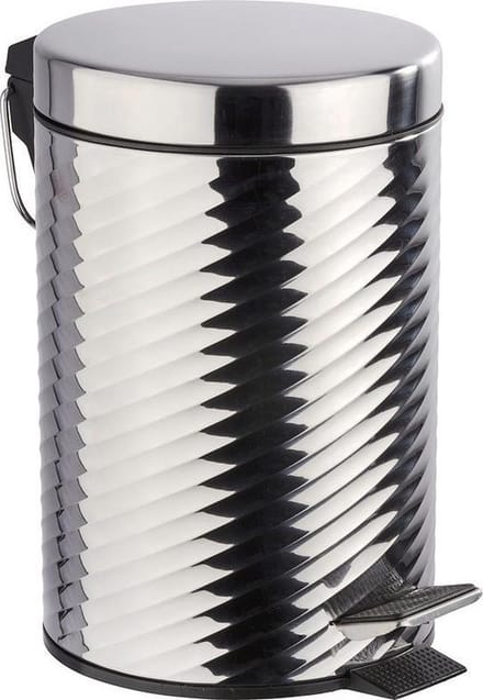 Wenko Pedaalemmer Spiro 3 Liter 22 X 26 Cm Rvs Chroom